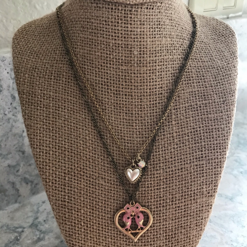 Betsey Johnson Lovebirds Necklace